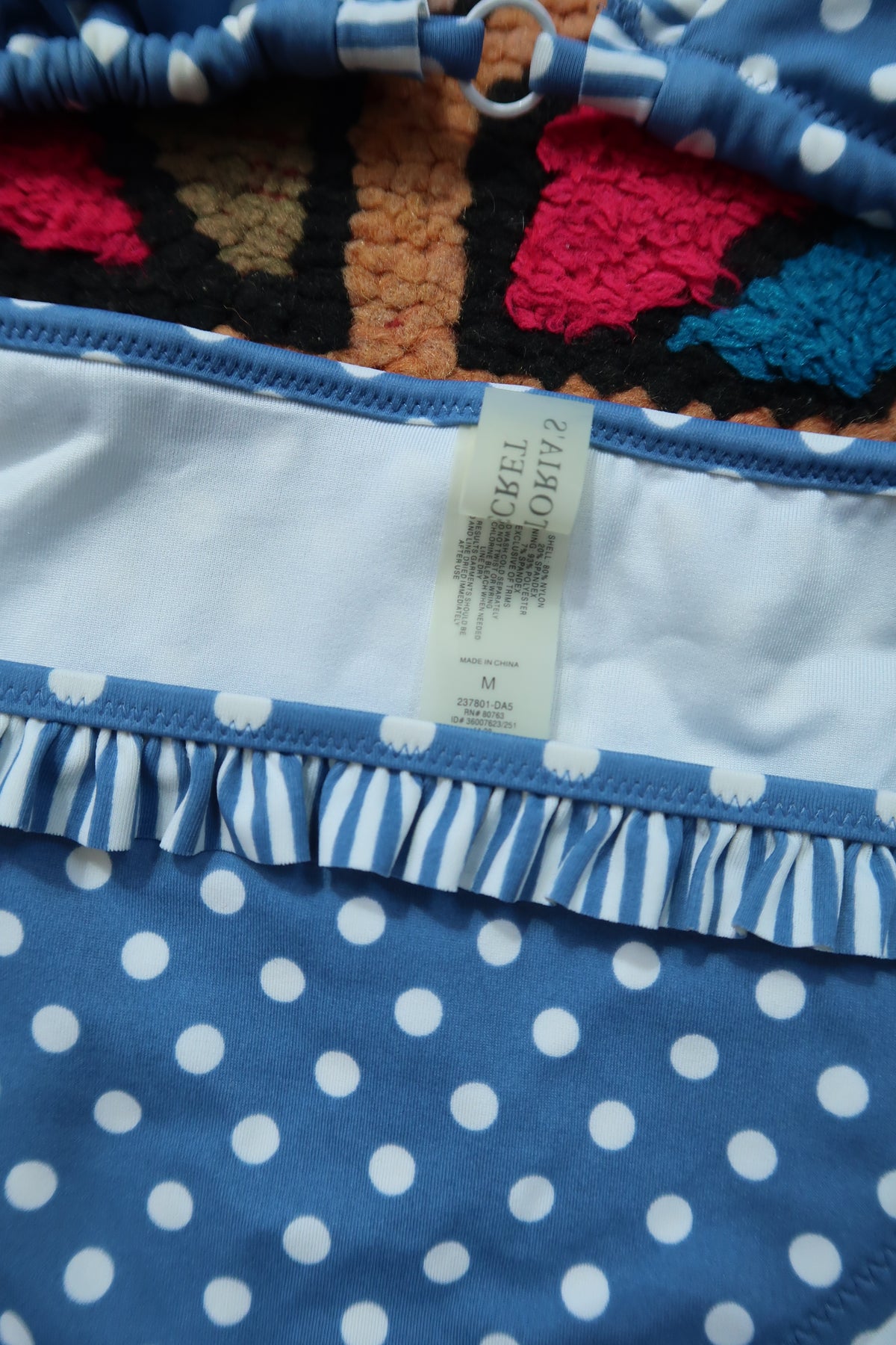 Vintage 2000s Victoria’s Secret Blue Polka Dot Bikini Set