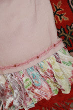Load image into Gallery viewer, Vintage Pink Tweed Floral Velvet Trim Skirt Suit Set
