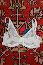 Load image into Gallery viewer, Vintage Christian Dior White Sheer Floral Lace Underwire Bra
