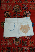 Vintage Y2K Embroidered Denim Mini Skirt