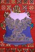 Vintage Y2K Purple Paisley Print Cami Tank Top