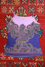Load image into Gallery viewer, Vintage Y2K Purple Paisley Print Cami Tank Top
