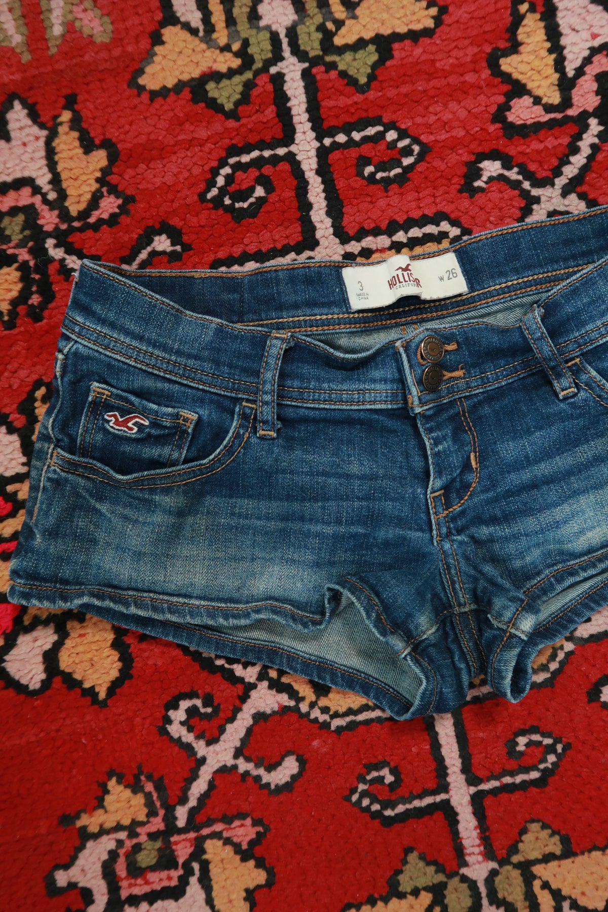 Vintage Y2K Hollister Low Rise Denim Short Shorts