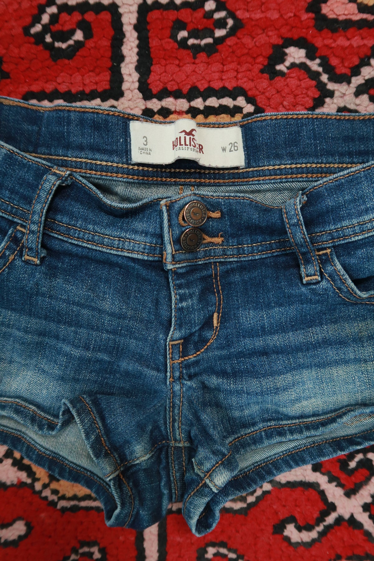 Vintage Y2K Hollister Low Rise Denim Short Shorts