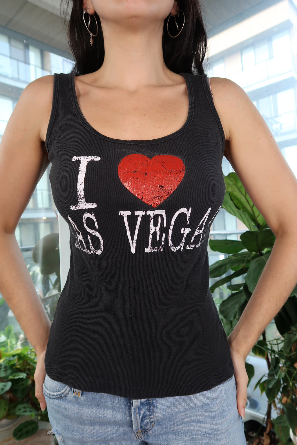 Vintage 2000s I Heart Las Vegas Graphic Tank Top - Elektra Vintage