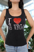 Vintage 2000s I Heart Las Vegas Graphic Tank Top - Elektra Vintage