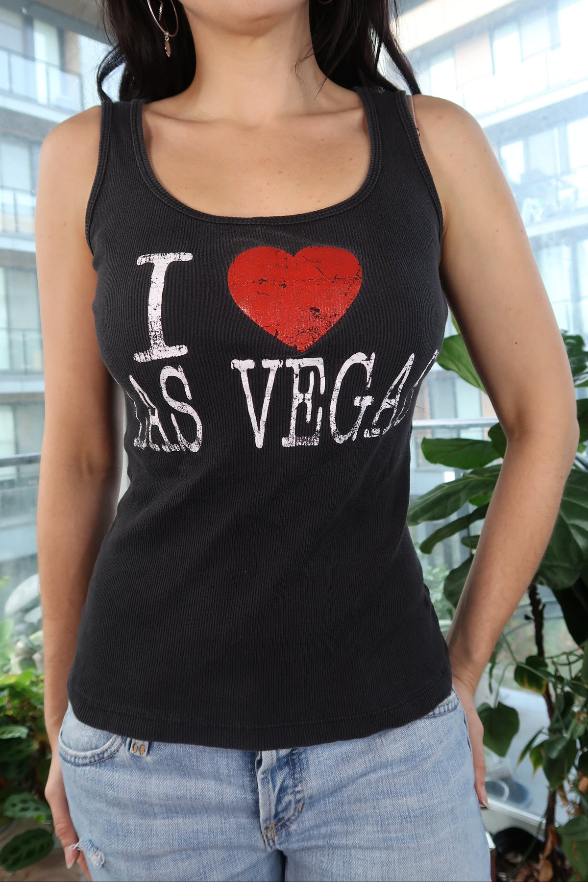 Vintage 2000s I Heart Las Vegas Graphic Tank Top - Elektra Vintage
