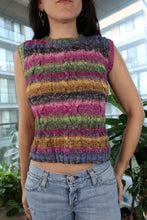 Load image into Gallery viewer, Hand Knit Rainbow Cable Knit Sweater Vest
