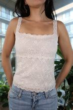 Load image into Gallery viewer, Vintage 2000s Ralph Lauren White Lace Tank Top with Square Neckline
