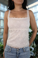 Load image into Gallery viewer, Vintage 2000s Ralph Lauren White Lace Tank Top with Square Neckline
