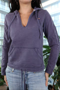 Vintage 2000s Polo Ralph Lauren Indigo Hoodie — Drawstring Waist & Kangaroo Pocket