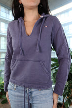 Load image into Gallery viewer, Vintage 2000s Polo Ralph Lauren Indigo Hoodie — Drawstring Waist &amp; Kangaroo Pocket
