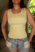 Load image into Gallery viewer, Vintage 2000s Butter Yellow Ribbed Tank Top
