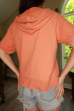 Load image into Gallery viewer, Vintage 2000s Peach Rhinestone Butterfly Zip-Up Hoodie
