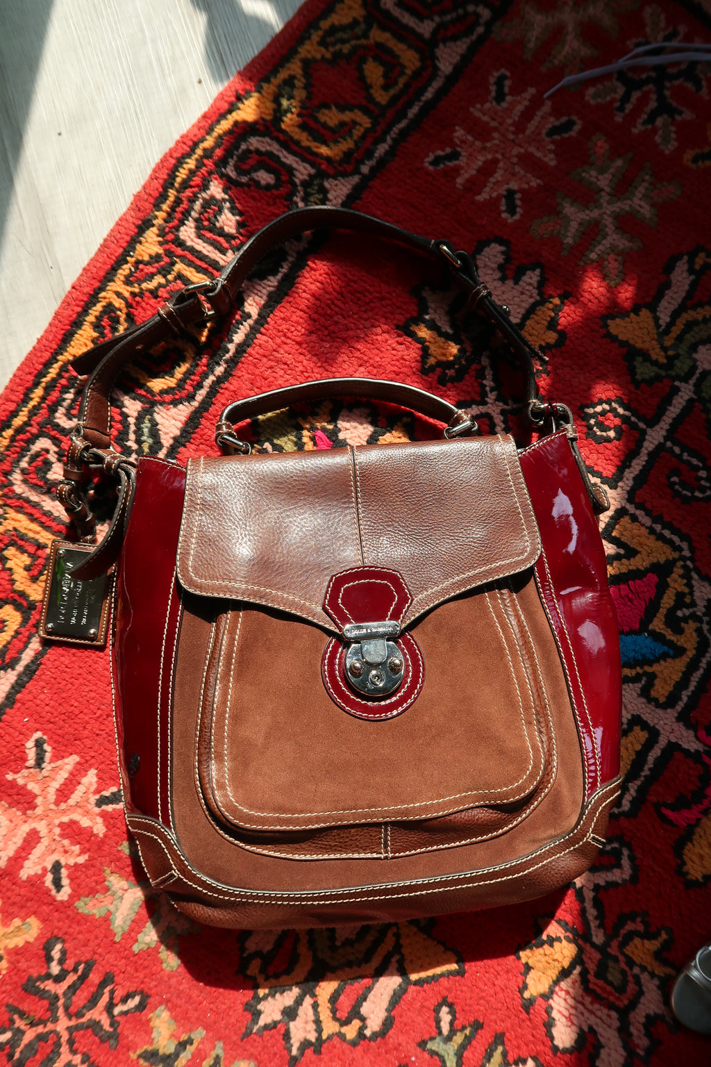 Dolce & Gabbana Miss Catch Handbag – Vintage Suede & Leather Shoulder Bag