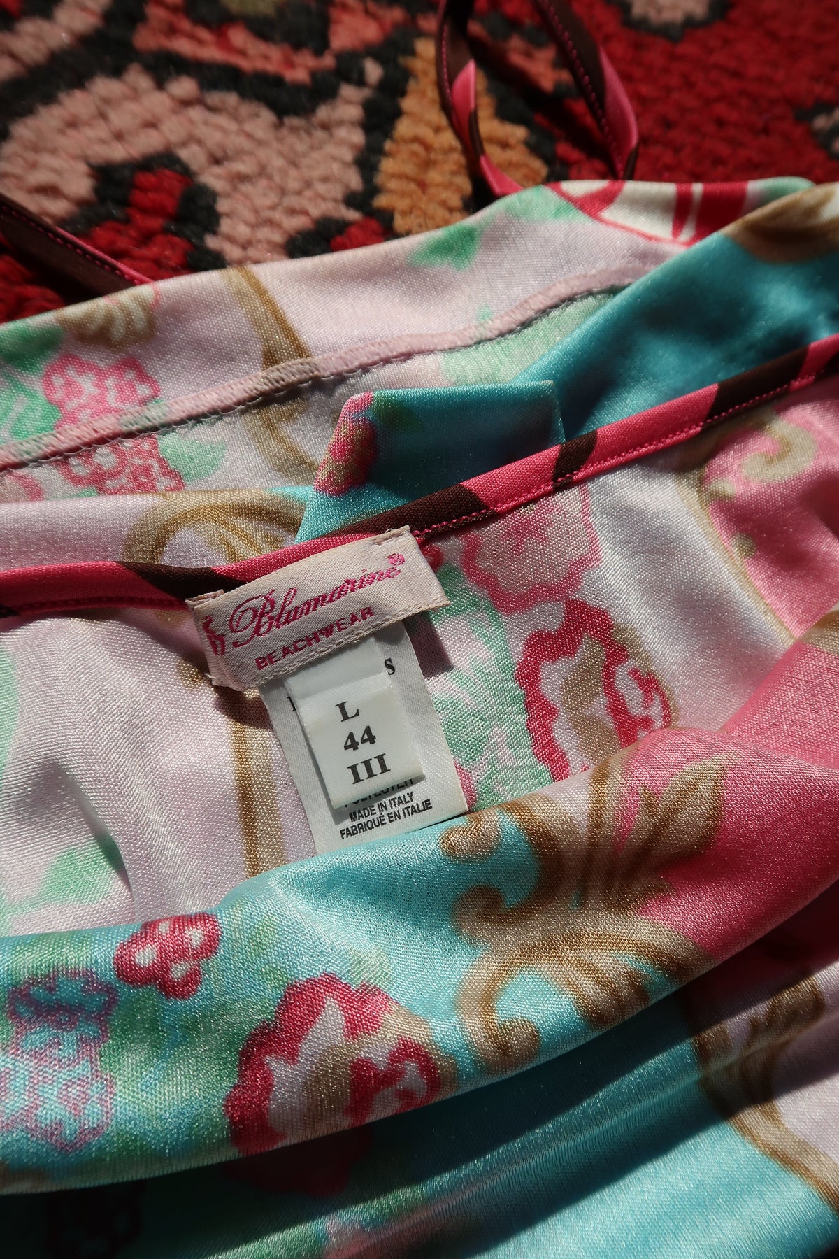 Vintage Blumarine Floral Halter Top – Baroque Floral Print Y2K Designer Top - Elektra Vintage