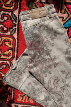 Load image into Gallery viewer, Vintage Just Cavalli Low-Rise Jeans – Metallic Floral Brocade Print Denim
