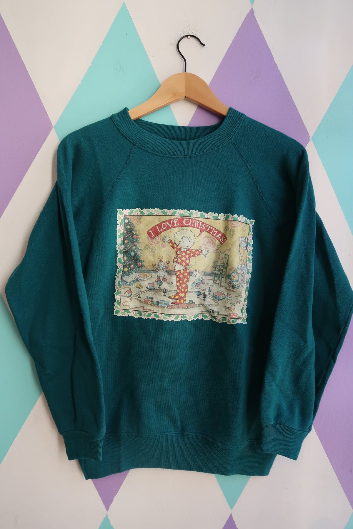 Vintage 90s “I Love Christmas” Sweatshirt - Elektra Vintage