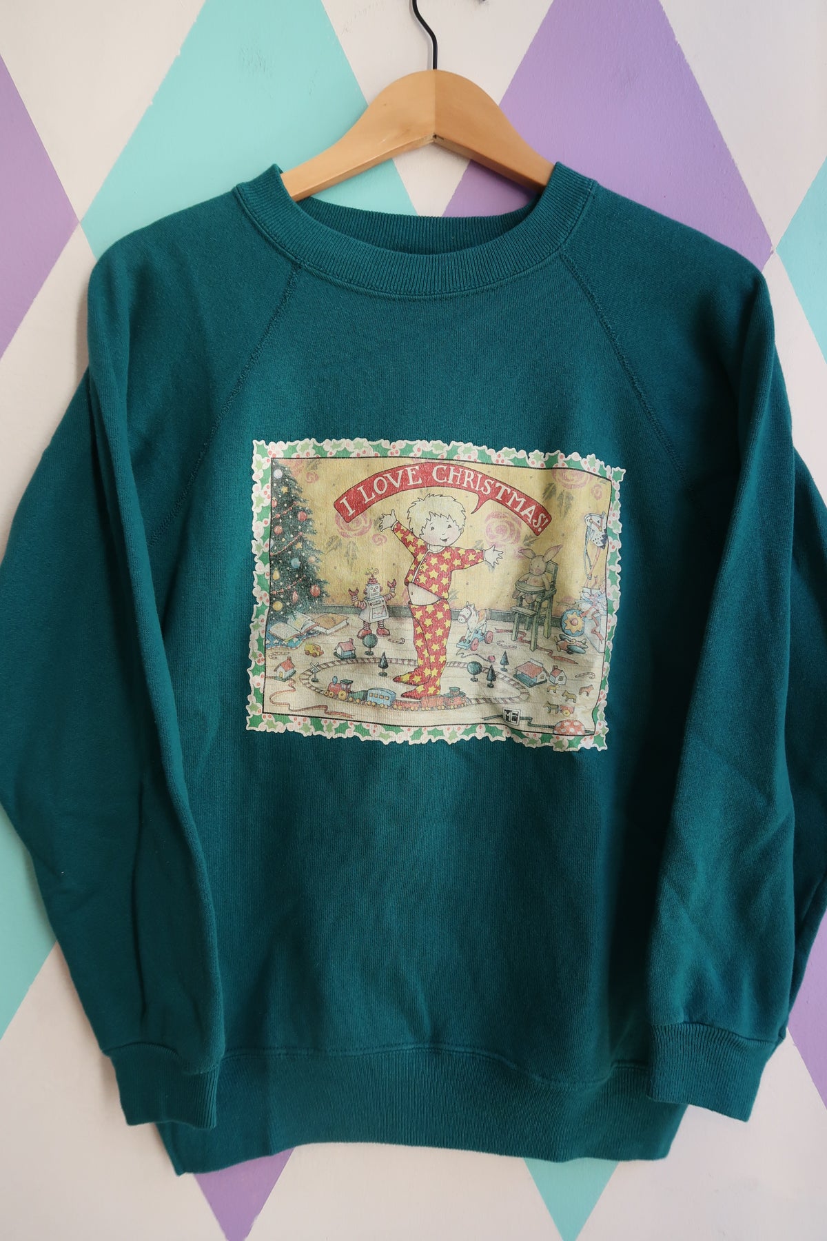 Vintage 90s “I Love Christmas” Sweatshirt - Elektra Vintage