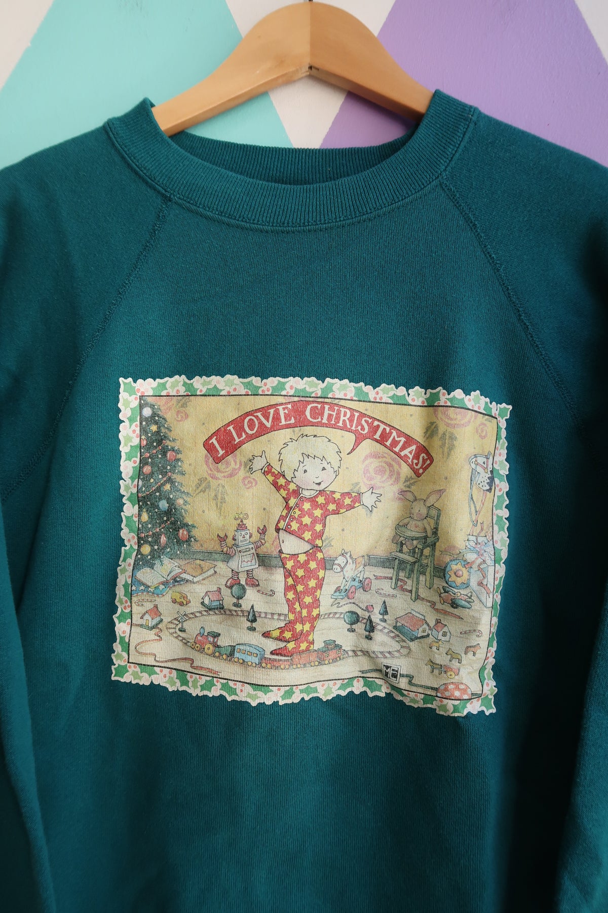 Vintage 90s “I Love Christmas” Sweatshirt - Elektra Vintage