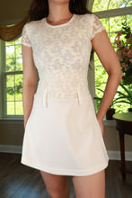 Load image into Gallery viewer, Vintage 2000s White Lace Overlay Mini Dress
