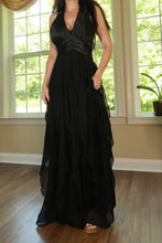 Load image into Gallery viewer, Vintage 2000s BCBG Max Azria Black Silk Halter Gown
