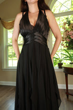 Load image into Gallery viewer, Vintage 2000s BCBG Max Azria Black Silk Halter Gown
