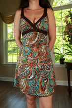 Load image into Gallery viewer, Vintage 2000s Paisley Print Empire Waist Mini Dress
