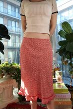 Load image into Gallery viewer, Vintage Y2K Express Red Ditsy Floral Midi Skirt
