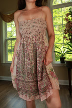 Load image into Gallery viewer, Vintage 2000s 100% Silk Paisley Smocked Babydoll Dress
