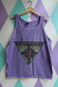 Eletra Vintage Park City tank top displayed flat, featuring a casual sleeveless design with a relaxed fit and graphic print.