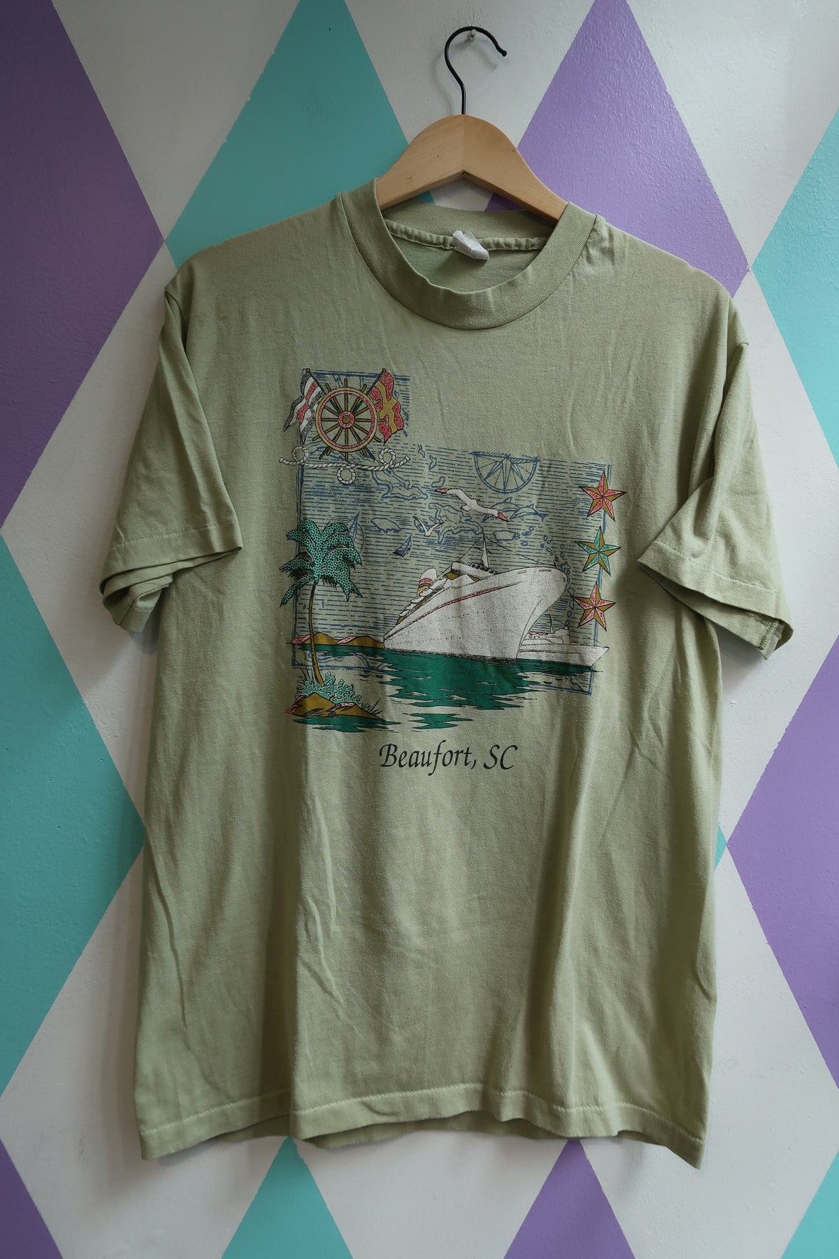 Vintage Beaufort, SC Nautical Graphic Tee - Elektra Vintage