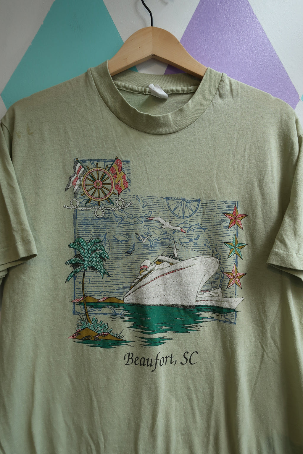 Vintage Beaufort, SC Nautical Graphic Tee - Elektra Vintage