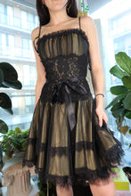 Load image into Gallery viewer, Vintage 90s Jessica McClintock Black Lace &amp; Tulle Party Dress
