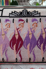 Load image into Gallery viewer, Vintage 1930s-1940s Framed Needlepoint Art – Showgirl Kickline Wall Décor

