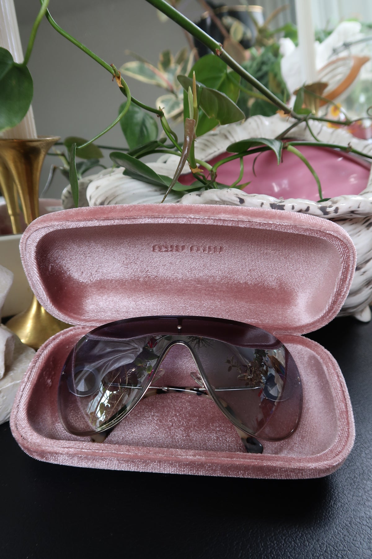 Miu Miu Core Collection Shield Sunglasses – Oversized Gradient Designer Shades