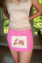 Load image into Gallery viewer, Vintage 2000s Pink Scooter Graphic Mini Skirt
