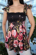 Load image into Gallery viewer, Vintage 2000s Guess Jeans Floral Smocked Silk Top
