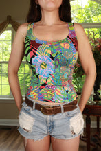 Load image into Gallery viewer, Vintage Y2K Psychedelic Floral Twin Set top from Elektra Vintage, featuring vibrant floral patterns on a women's retro top.
