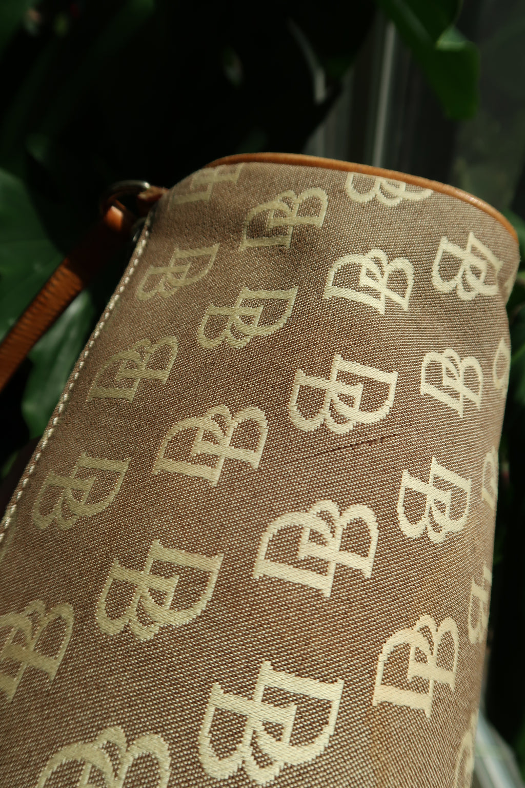 Vintage Dooney & Bourke Monogram Mini Barrel Bag