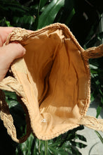Load image into Gallery viewer, Vintage Cottagecore Mini Woven Straw Tote with Rose Floral Details
