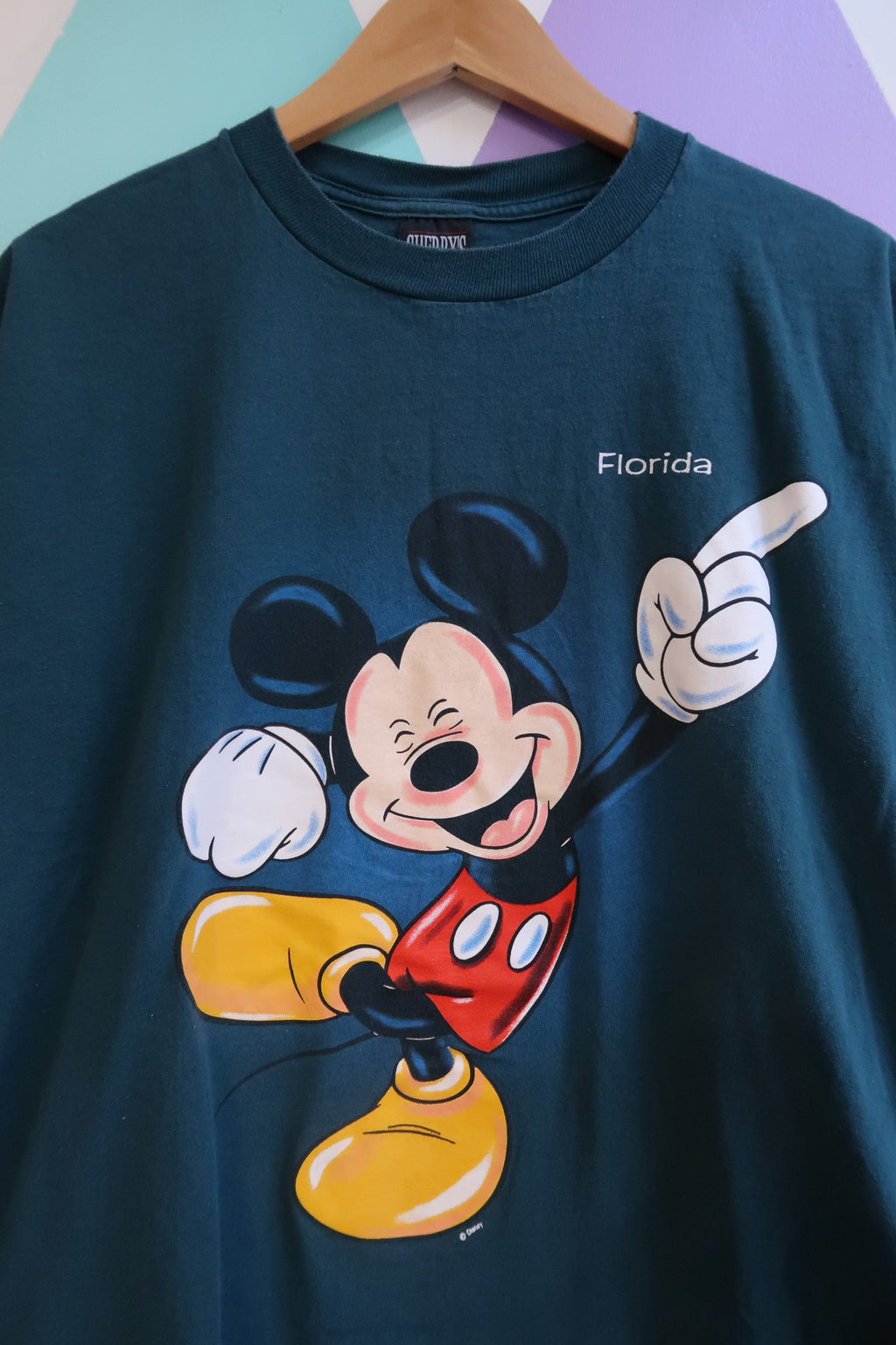 Vintage Disney Mickey Mouse Florida graphic T-shirt by Elektra Vintage, featuring a colorful Mickey design on soft cotton fabric.