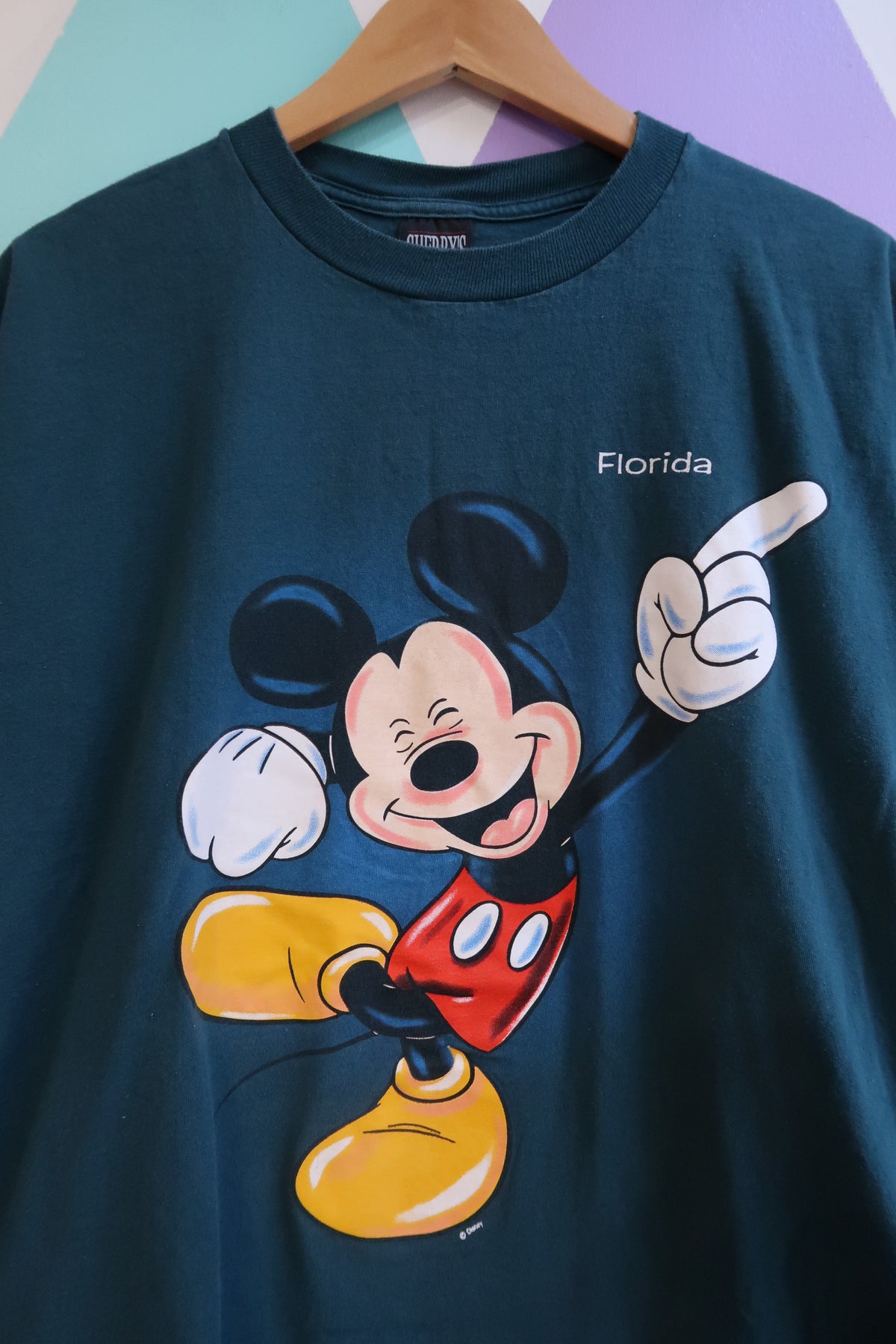 Vintage Disney Mickey Mouse Florida graphic T-shirt by Elektra Vintage, featuring a colorful Mickey design on soft cotton fabric.
