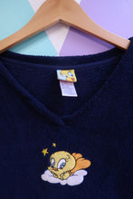 Load image into Gallery viewer, Vintage 2000s Tweety Bird Embroidered Fleece Pullover
