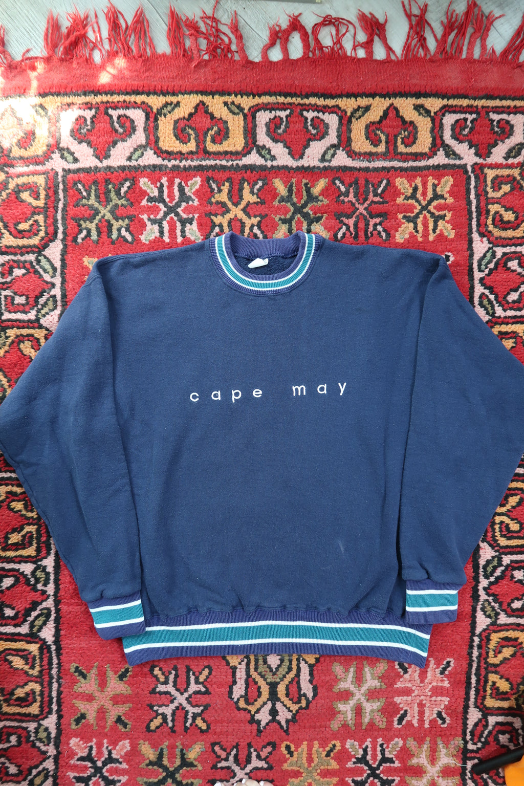 Vintage Cape May Embroidered Crewneck Sweater - Elektra Vintage