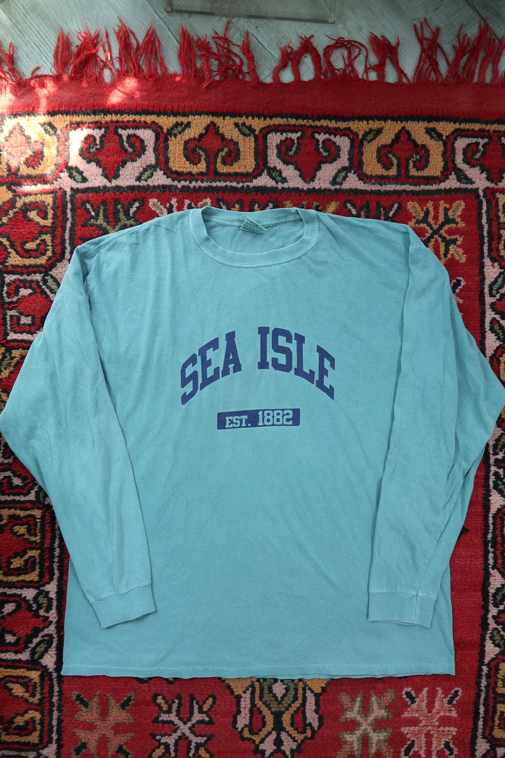 Sea Isle Long Sleeve Graphic Tee - Jersey Shore Tshirt - Elektra Vintage