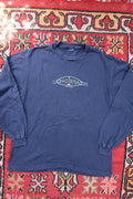 Vintage Long Beach Island Navy Blue Graphic Tee - Jersey Shore Lighthouse Long Sleeve Tshirt - Elektra Vintage