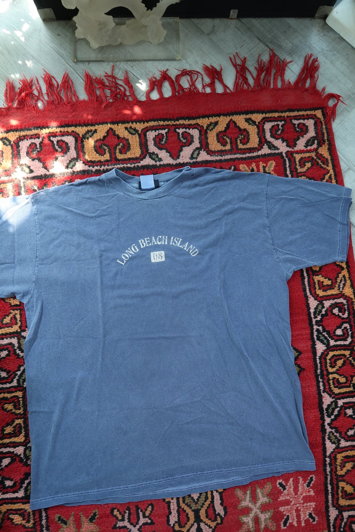 Vintage Long Beach Island  Graphic Tee - Blue Jersey Shore Tshirt