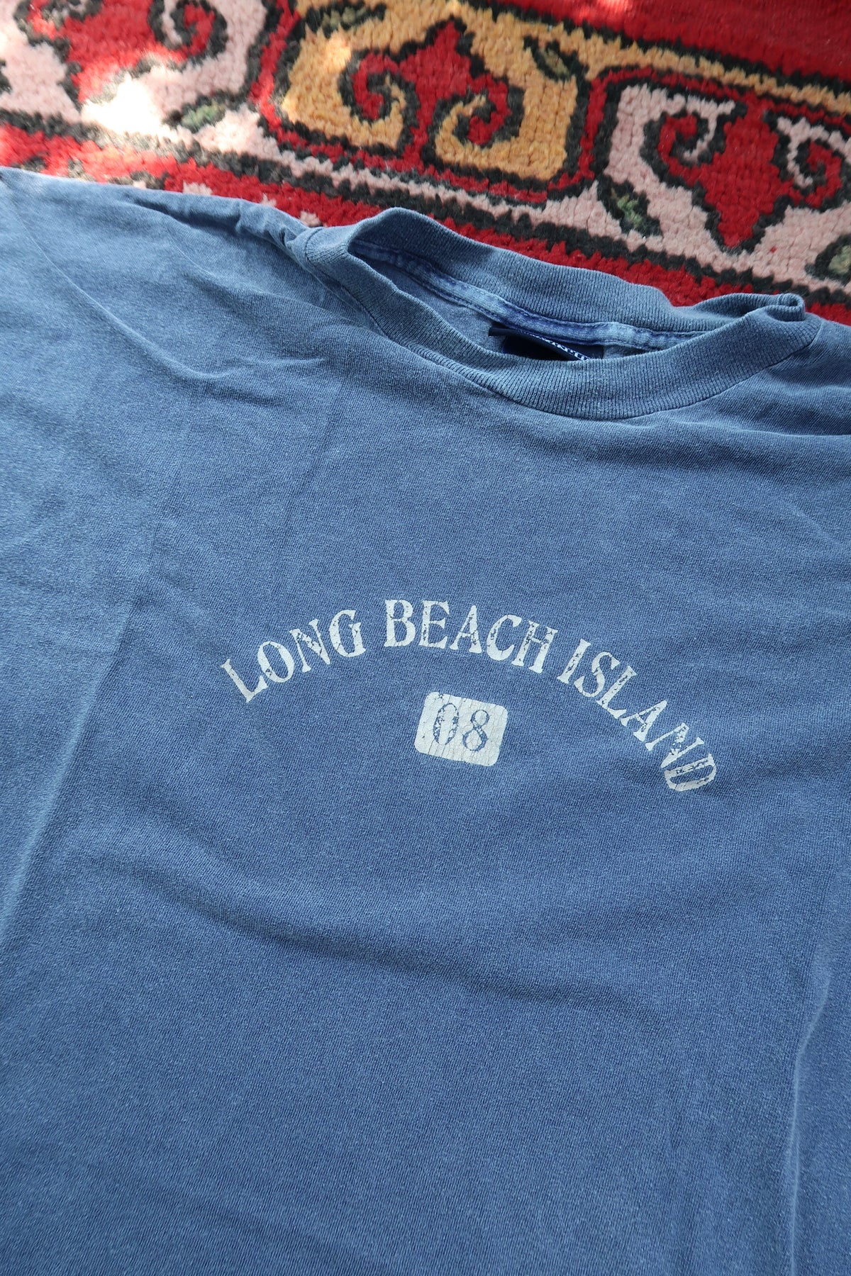 Vintage Long Beach Island  Graphic Tee - Blue Jersey Shore Tshirt