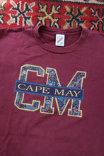 Load image into Gallery viewer, Vintage Cape May Maroon Graphic Tee - Jersey Shore Short Sleeve Tshirt
